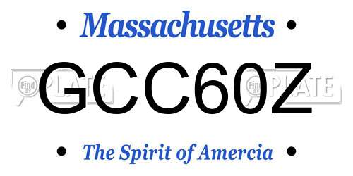 GCC60Z Massachusetts License Plate