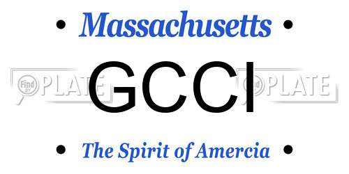 GCCI Massachusetts License Plate
