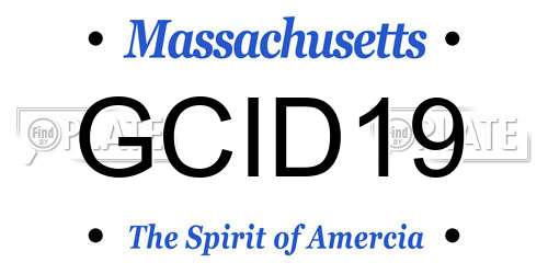 GCID19 Massachusetts License Plate