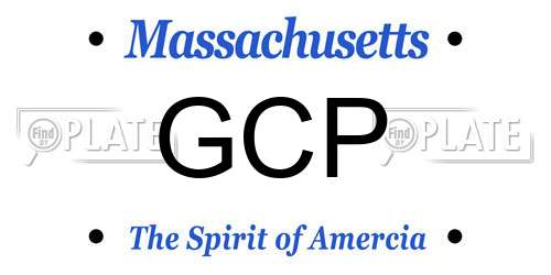 GCP Massachusetts License Plate