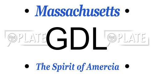 GDL Massachusetts License Plate