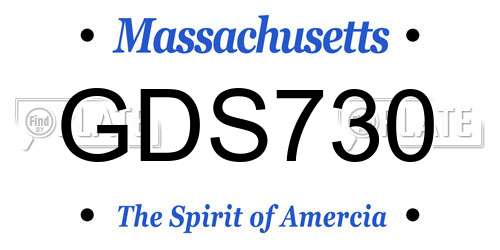 GDS730 Massachusetts License Plate
