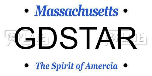 GDSTAR Massachusetts License Plate