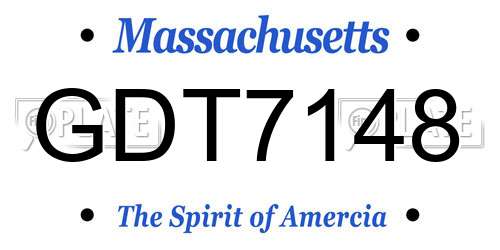 GDT7148 Massachusetts License Plate