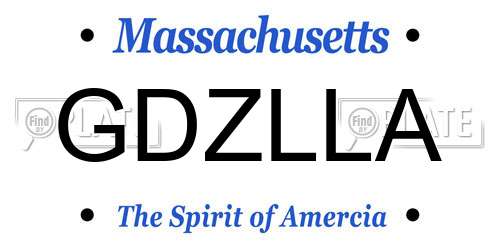 GDZLLA Massachusetts License Plate