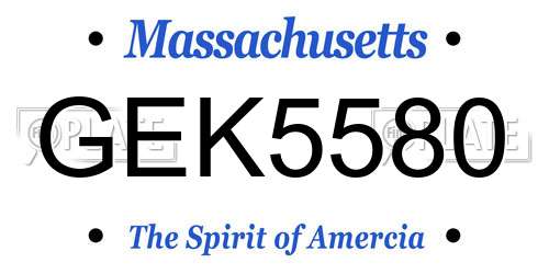 GEK5580 Massachusetts License Plate