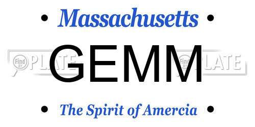 GEMM Massachusetts License Plate