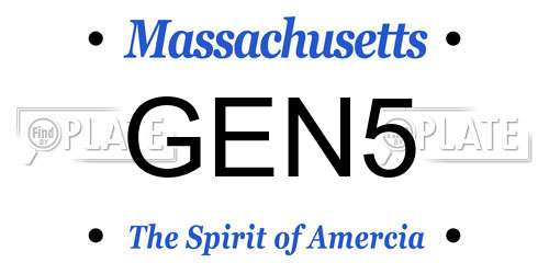 GEN5 Massachusetts License Plate