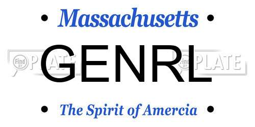 GENRL Massachusetts License Plate