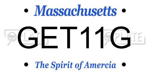 GET11G Massachusetts License Plate