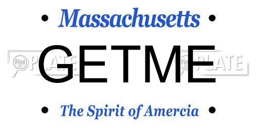 GETME Massachusetts License Plate