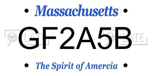GF2A5B Massachusetts License Plate