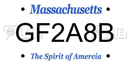 GF2A8B Massachusetts License Plate