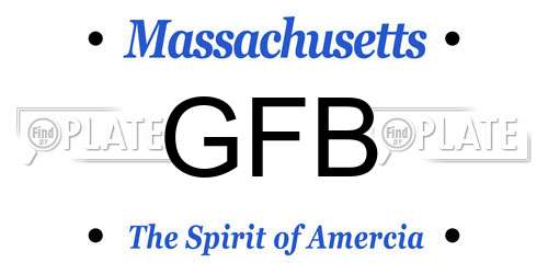 GFB Massachusetts License Plate