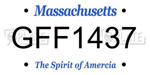 GFF1437 Massachusetts License Plate