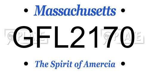 GFL2170 Massachusetts License Plate