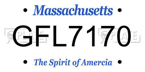 GFL7170 Massachusetts License Plate
