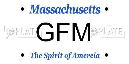GFM Massachusetts License Plate