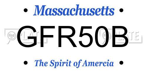 GFR50B Massachusetts License Plate