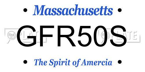 GFR50S Massachusetts License Plate
