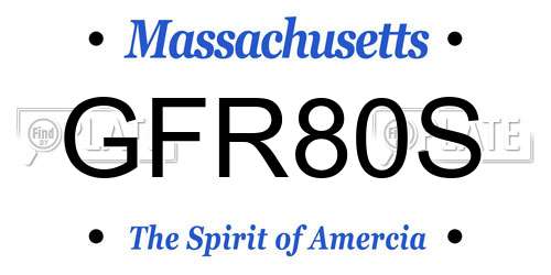 GFR80S Massachusetts License Plate