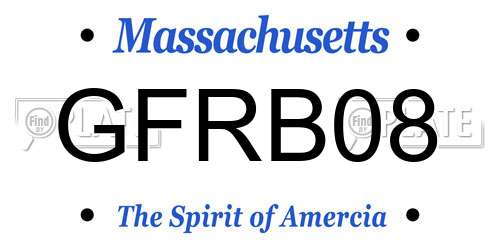 GFRB08 Massachusetts License Plate