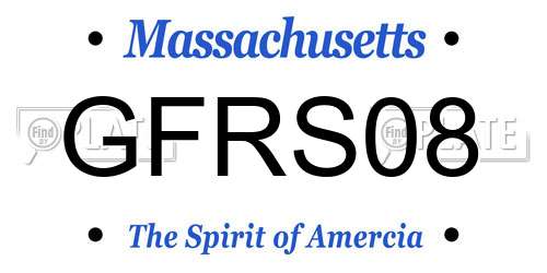 GFRS08 Massachusetts License Plate