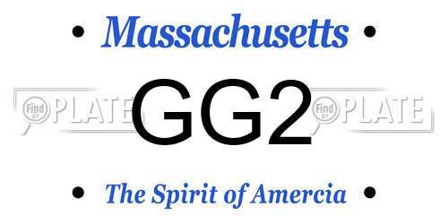 GG2 Massachusetts License Plate