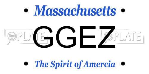 GGEZ Massachusetts License Plate