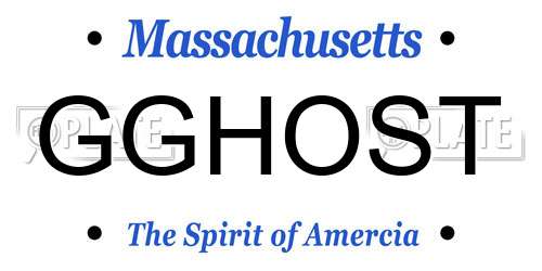 GGHOST Massachusetts License Plate