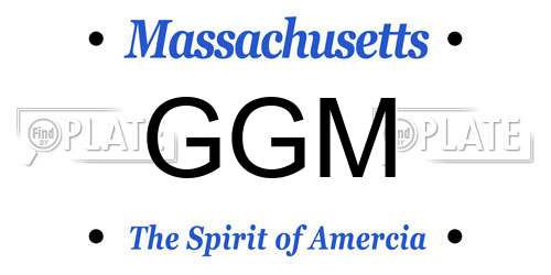 GGM Massachusetts License Plate
