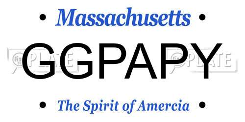 GGPAPY Massachusetts License Plate