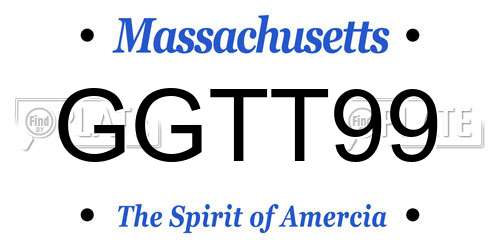 GGTT99 Massachusetts License Plate