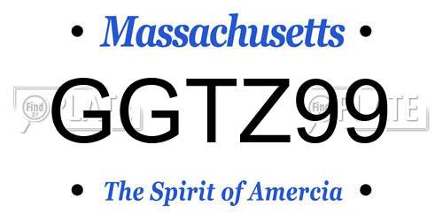 GGTZ99 Massachusetts License Plate