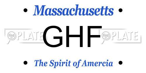 GHF Massachusetts License Plate