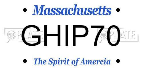 GHIP70 Massachusetts License Plate