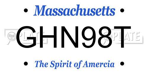 GHN98T Massachusetts License Plate