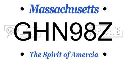 GHN98Z Massachusetts License Plate