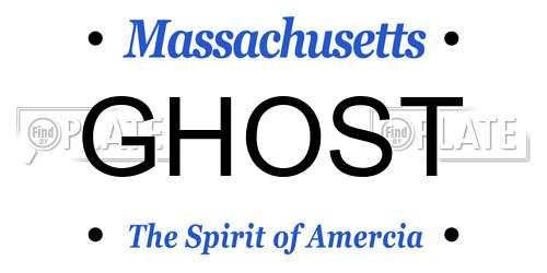 GHOST Massachusetts License Plate