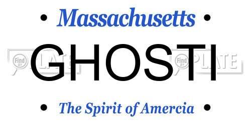 GHOSTI Massachusetts License Plate