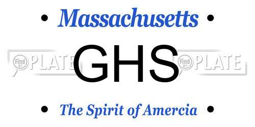 GHS Massachusetts License Plate
