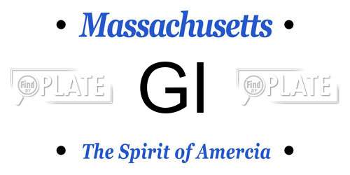 GI Massachusetts License Plate