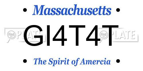 GI4T4T Massachusetts License Plate