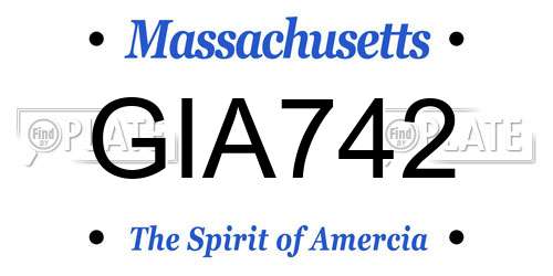 GIA742 Massachusetts License Plate