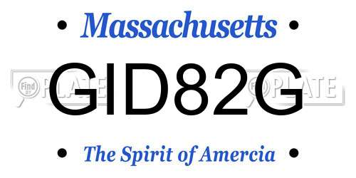 GID82G Massachusetts License Plate