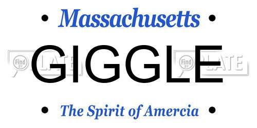GIGGLE Massachusetts License Plate