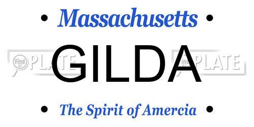 GILDA Massachusetts License Plate