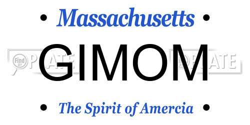 GIMOM Massachusetts License Plate