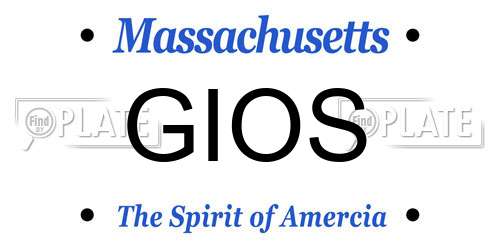 GIOS Massachusetts License Plate