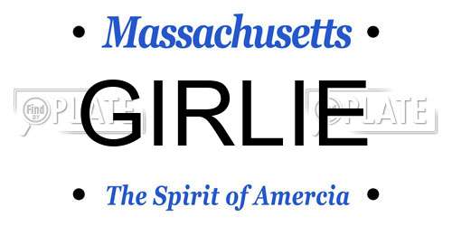 GIRLIE Massachusetts License Plate